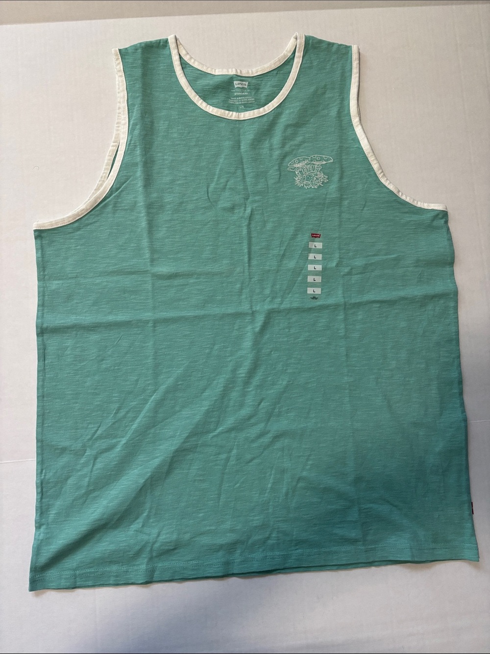Levi's Teal Green Tank with White Trim
